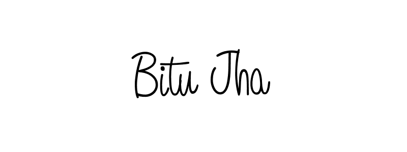 The best way (Angelique-Rose-font-FFP) to make a short signature is to pick only two or three words in your name. The name Bitu Jha include a total of six letters. For converting this name. Bitu Jha signature style 5 images and pictures png