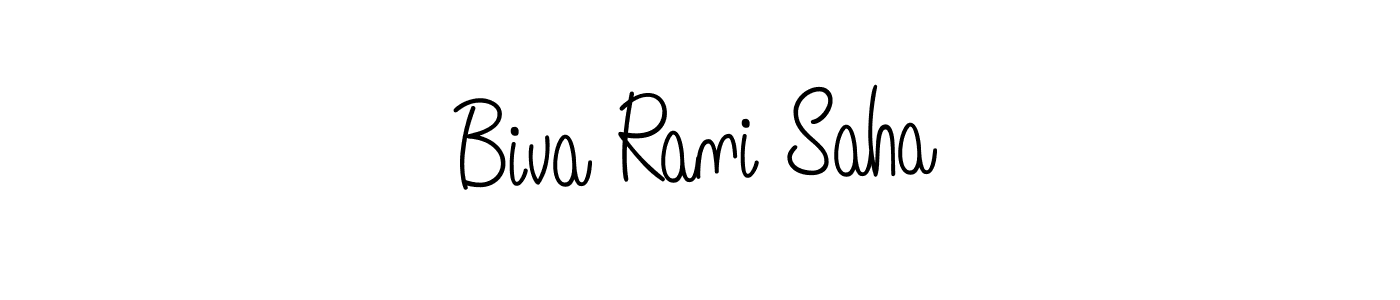 How to make Biva Rani Saha signature? Angelique-Rose-font-FFP is a professional autograph style. Create handwritten signature for Biva Rani Saha name. Biva Rani Saha signature style 5 images and pictures png