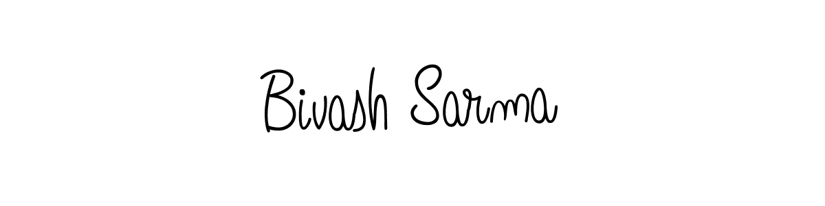 How to make Bivash Sarma name signature. Use Angelique-Rose-font-FFP style for creating short signs online. This is the latest handwritten sign. Bivash Sarma signature style 5 images and pictures png