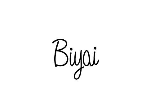 Design your own signature with our free online signature maker. With this signature software, you can create a handwritten (Angelique-Rose-font-FFP) signature for name Biyai. Biyai signature style 5 images and pictures png