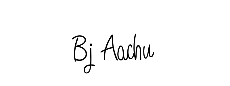 Make a beautiful signature design for name Bj Aachu. With this signature (Angelique-Rose-font-FFP) style, you can create a handwritten signature for free. Bj Aachu signature style 5 images and pictures png