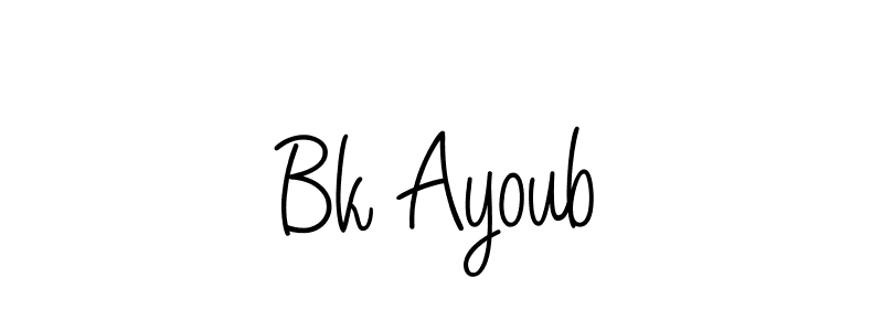 Once you've used our free online signature maker to create your best signature Angelique-Rose-font-FFP style, it's time to enjoy all of the benefits that Bk Ayoub name signing documents. Bk Ayoub signature style 5 images and pictures png
