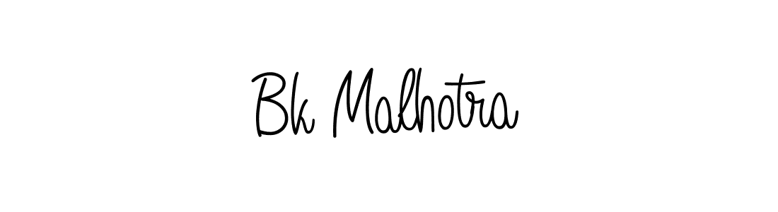 Make a beautiful signature design for name Bk Malhotra. With this signature (Angelique-Rose-font-FFP) style, you can create a handwritten signature for free. Bk Malhotra signature style 5 images and pictures png