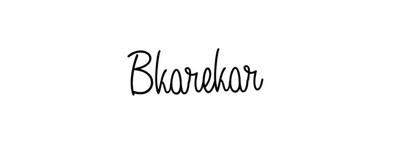 How to make Bkarekar name signature. Use Angelique-Rose-font-FFP style for creating short signs online. This is the latest handwritten sign. Bkarekar signature style 5 images and pictures png