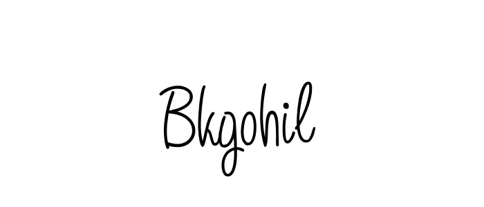 How to make Bkgohil name signature. Use Angelique-Rose-font-FFP style for creating short signs online. This is the latest handwritten sign. Bkgohil signature style 5 images and pictures png