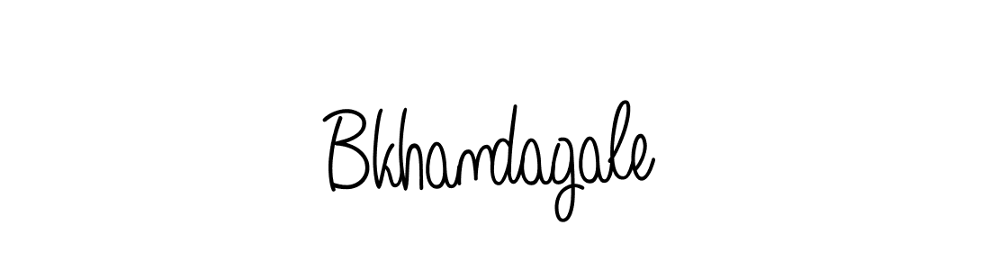 How to make Bkhandagale name signature. Use Angelique-Rose-font-FFP style for creating short signs online. This is the latest handwritten sign. Bkhandagale signature style 5 images and pictures png