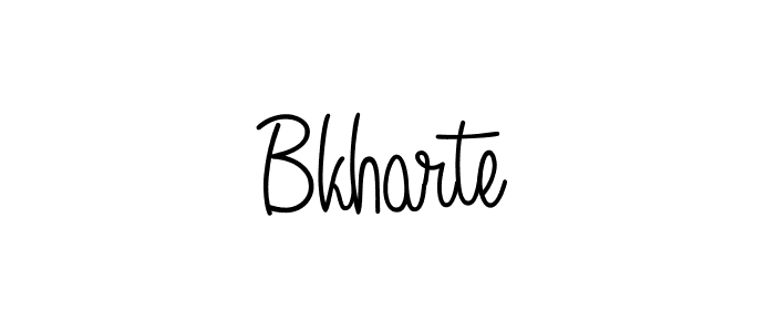 Use a signature maker to create a handwritten signature online. With this signature software, you can design (Angelique-Rose-font-FFP) your own signature for name Bkharte. Bkharte signature style 5 images and pictures png