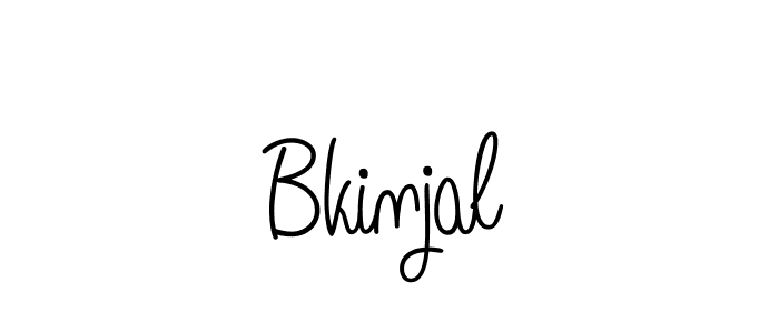 Make a beautiful signature design for name Bkinjal. With this signature (Angelique-Rose-font-FFP) style, you can create a handwritten signature for free. Bkinjal signature style 5 images and pictures png