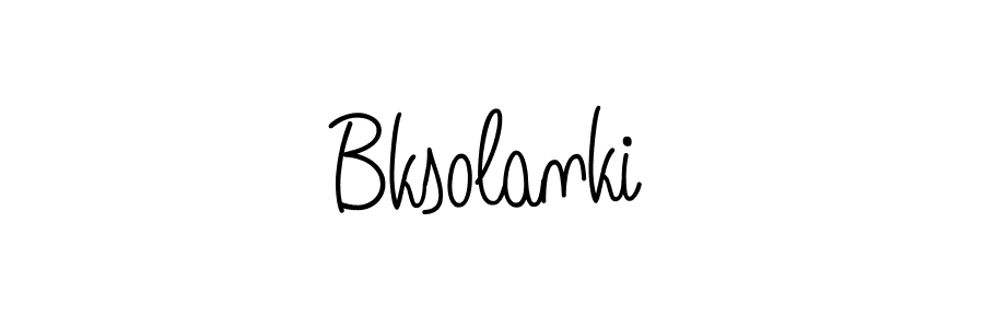 Design your own signature with our free online signature maker. With this signature software, you can create a handwritten (Angelique-Rose-font-FFP) signature for name Bksolanki. Bksolanki signature style 5 images and pictures png