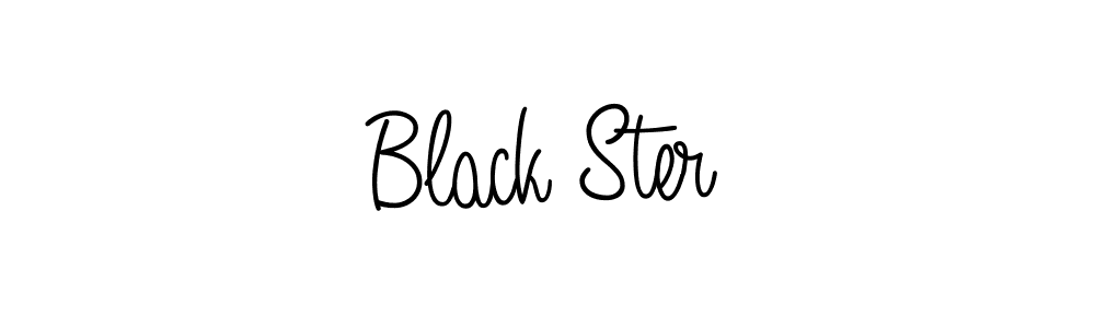 Black Ster stylish signature style. Best Handwritten Sign (Angelique-Rose-font-FFP) for my name. Handwritten Signature Collection Ideas for my name Black Ster. Black Ster signature style 5 images and pictures png