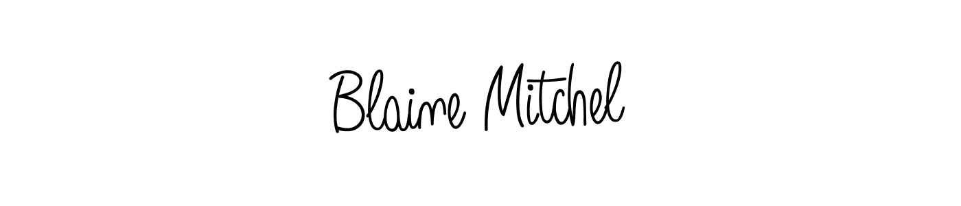 You should practise on your own different ways (Angelique-Rose-font-FFP) to write your name (Blaine Mitchel) in signature. don't let someone else do it for you. Blaine Mitchel signature style 5 images and pictures png