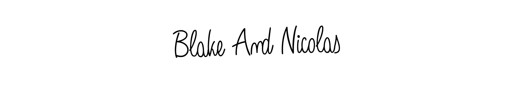 Design your own signature with our free online signature maker. With this signature software, you can create a handwritten (Angelique-Rose-font-FFP) signature for name Blake And Nicolas. Blake And Nicolas signature style 5 images and pictures png