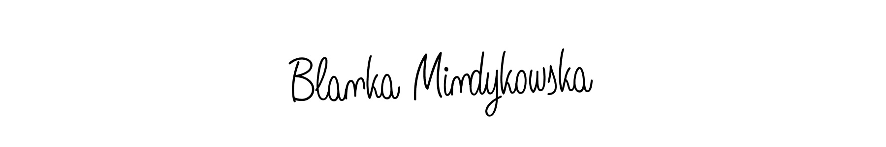 Create a beautiful signature design for name Blanka Mindykowska. With this signature (Angelique-Rose-font-FFP) fonts, you can make a handwritten signature for free. Blanka Mindykowska signature style 5 images and pictures png