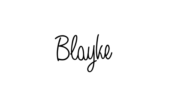 Design your own signature with our free online signature maker. With this signature software, you can create a handwritten (Angelique-Rose-font-FFP) signature for name Blayke. Blayke signature style 5 images and pictures png