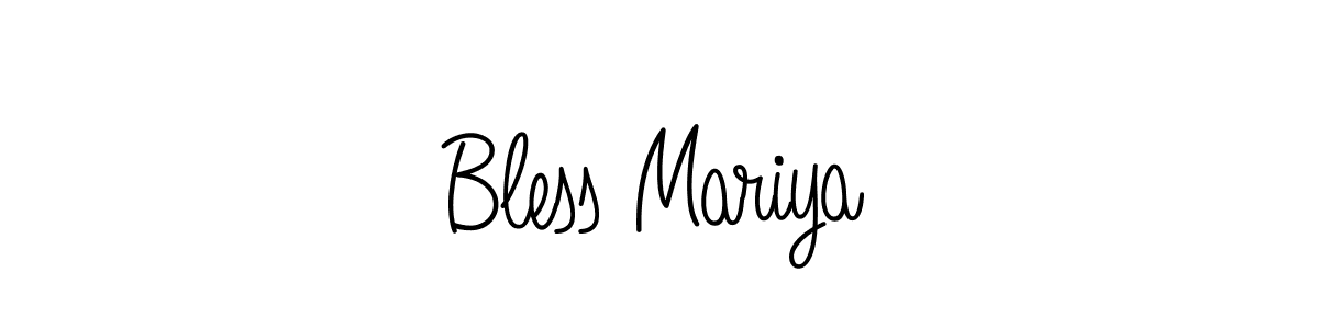 Use a signature maker to create a handwritten signature online. With this signature software, you can design (Angelique-Rose-font-FFP) your own signature for name Bless Mariya. Bless Mariya signature style 5 images and pictures png