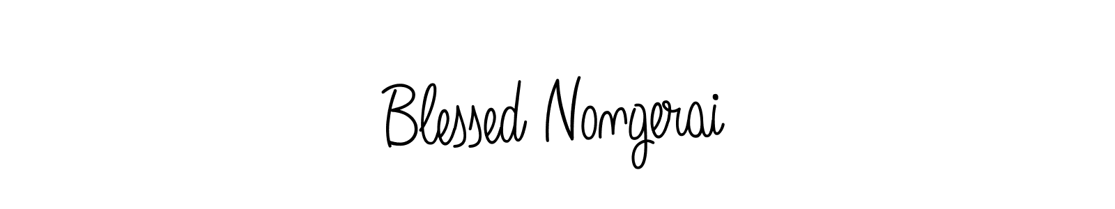 The best way (Angelique-Rose-font-FFP) to make a short signature is to pick only two or three words in your name. The name Blessed Nongerai include a total of six letters. For converting this name. Blessed Nongerai signature style 5 images and pictures png