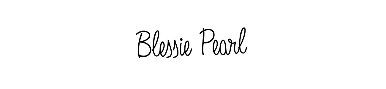 The best way (Angelique-Rose-font-FFP) to make a short signature is to pick only two or three words in your name. The name Blessie Pearl include a total of six letters. For converting this name. Blessie Pearl signature style 5 images and pictures png