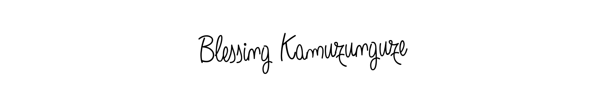 How to make Blessing Kamuzunguze name signature. Use Angelique-Rose-font-FFP style for creating short signs online. This is the latest handwritten sign. Blessing Kamuzunguze signature style 5 images and pictures png