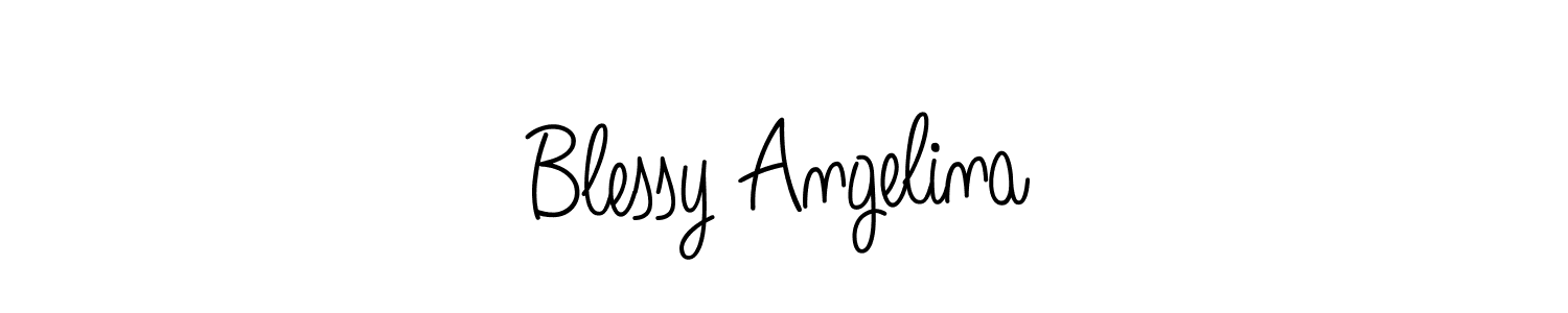 Also we have Blessy Angelina name is the best signature style. Create professional handwritten signature collection using Angelique-Rose-font-FFP autograph style. Blessy Angelina signature style 5 images and pictures png