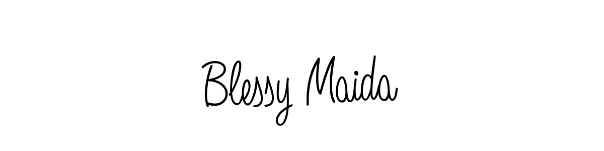 How to Draw Blessy Maida signature style? Angelique-Rose-font-FFP is a latest design signature styles for name Blessy Maida. Blessy Maida signature style 5 images and pictures png