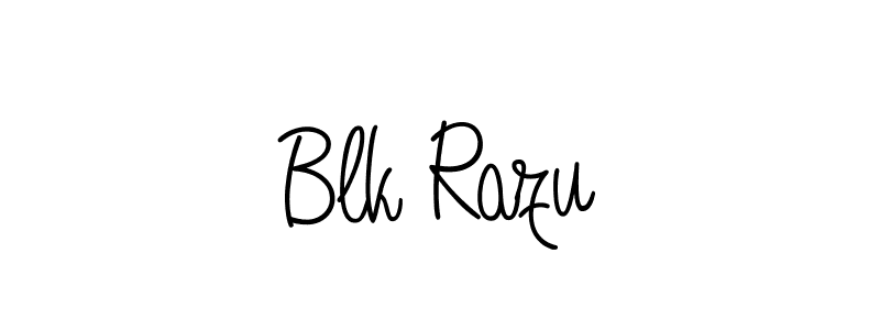 How to Draw Blk Razu signature style? Angelique-Rose-font-FFP is a latest design signature styles for name Blk Razu. Blk Razu signature style 5 images and pictures png
