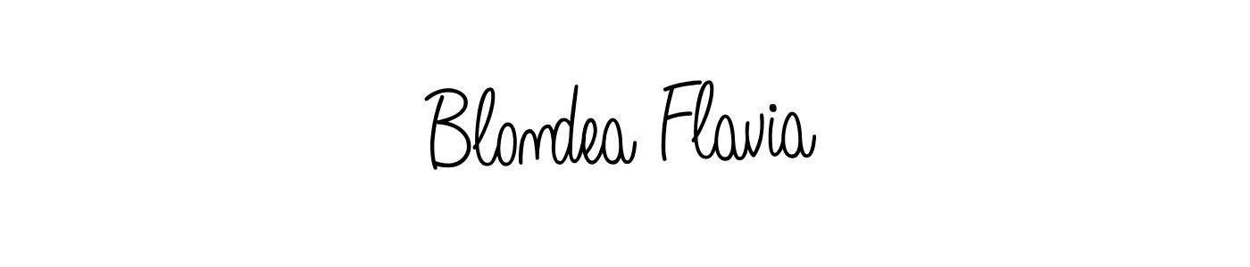 Blondea Flavia stylish signature style. Best Handwritten Sign (Angelique-Rose-font-FFP) for my name. Handwritten Signature Collection Ideas for my name Blondea Flavia. Blondea Flavia signature style 5 images and pictures png