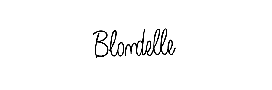 How to Draw Blondelle signature style? Angelique-Rose-font-FFP is a latest design signature styles for name Blondelle. Blondelle signature style 5 images and pictures png