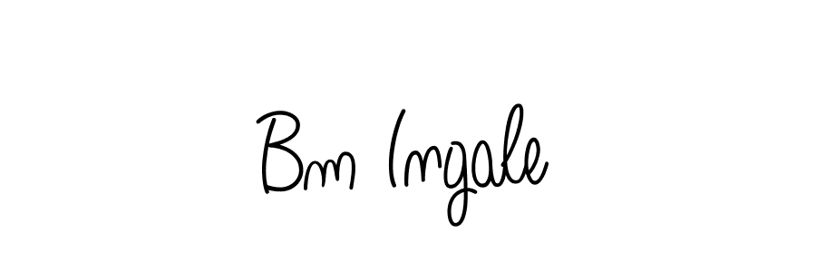How to make Bm Ingale signature? Angelique-Rose-font-FFP is a professional autograph style. Create handwritten signature for Bm Ingale name. Bm Ingale signature style 5 images and pictures png