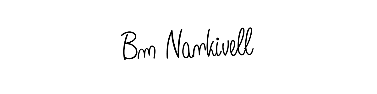 Angelique-Rose-font-FFP is a professional signature style that is perfect for those who want to add a touch of class to their signature. It is also a great choice for those who want to make their signature more unique. Get Bm Nankivell name to fancy signature for free. Bm Nankivell signature style 5 images and pictures png