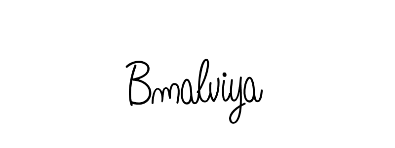 How to make Bmalviya name signature. Use Angelique-Rose-font-FFP style for creating short signs online. This is the latest handwritten sign. Bmalviya signature style 5 images and pictures png