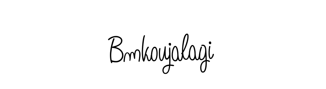 How to make Bmkoujalagi name signature. Use Angelique-Rose-font-FFP style for creating short signs online. This is the latest handwritten sign. Bmkoujalagi signature style 5 images and pictures png