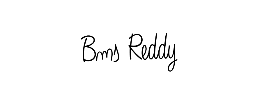 Design your own signature with our free online signature maker. With this signature software, you can create a handwritten (Angelique-Rose-font-FFP) signature for name Bms Reddy. Bms Reddy signature style 5 images and pictures png