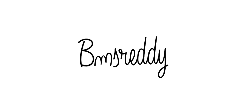 Make a beautiful signature design for name Bmsreddy. With this signature (Angelique-Rose-font-FFP) style, you can create a handwritten signature for free. Bmsreddy signature style 5 images and pictures png