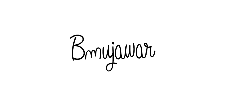 Make a beautiful signature design for name Bmujawar. With this signature (Angelique-Rose-font-FFP) style, you can create a handwritten signature for free. Bmujawar signature style 5 images and pictures png