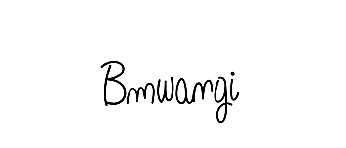 Make a beautiful signature design for name Bmwangi. With this signature (Angelique-Rose-font-FFP) style, you can create a handwritten signature for free. Bmwangi signature style 5 images and pictures png