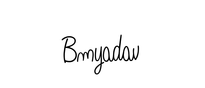 Also we have Bmyadav name is the best signature style. Create professional handwritten signature collection using Angelique-Rose-font-FFP autograph style. Bmyadav signature style 5 images and pictures png