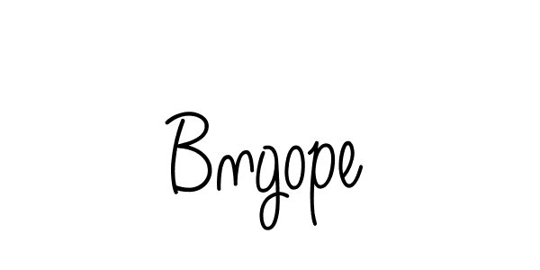 You should practise on your own different ways (Angelique-Rose-font-FFP) to write your name (Bngope) in signature. don't let someone else do it for you. Bngope signature style 5 images and pictures png