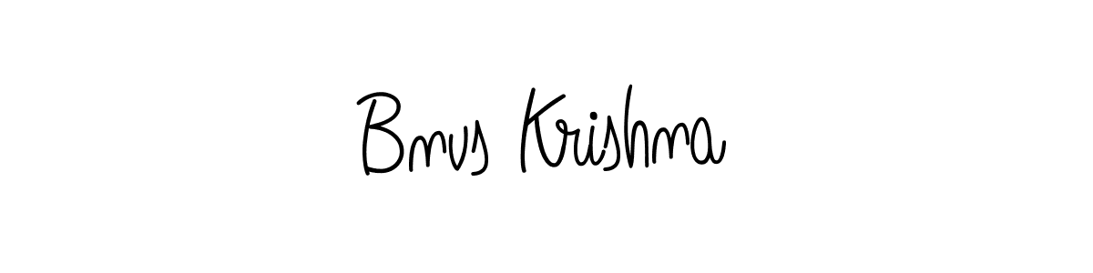 Also we have Bnvs Krishna name is the best signature style. Create professional handwritten signature collection using Angelique-Rose-font-FFP autograph style. Bnvs Krishna signature style 5 images and pictures png