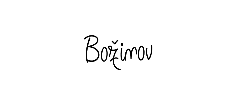 Make a beautiful signature design for name Božinov. With this signature (Angelique-Rose-font-FFP) style, you can create a handwritten signature for free. Božinov signature style 5 images and pictures png