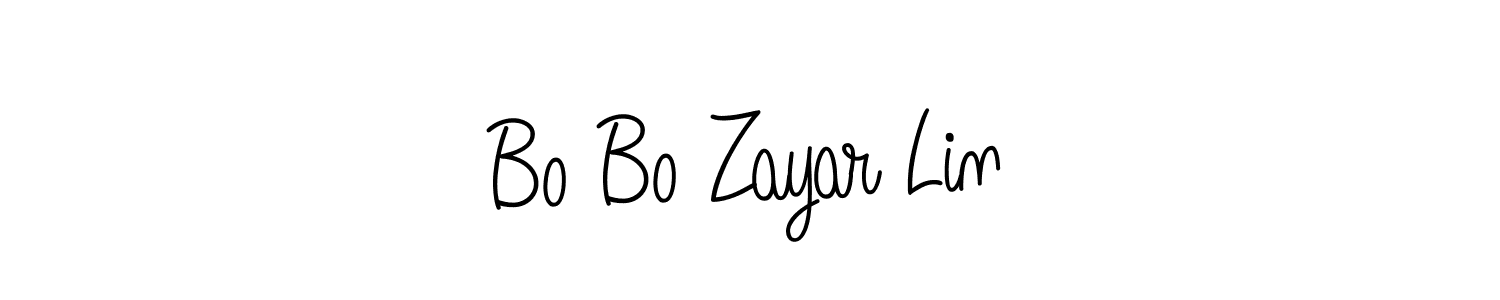 Angelique-Rose-font-FFP is a professional signature style that is perfect for those who want to add a touch of class to their signature. It is also a great choice for those who want to make their signature more unique. Get Bo Bo Zayar Lin name to fancy signature for free. Bo Bo Zayar Lin signature style 5 images and pictures png