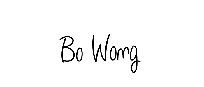 Design your own signature with our free online signature maker. With this signature software, you can create a handwritten (Angelique-Rose-font-FFP) signature for name Bo Wong. Bo Wong signature style 5 images and pictures png