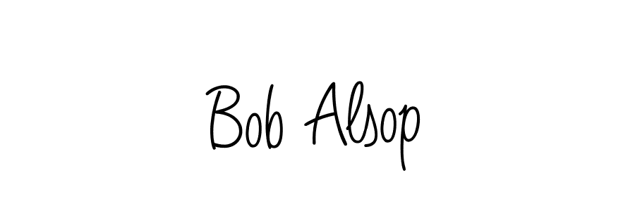 Use a signature maker to create a handwritten signature online. With this signature software, you can design (Angelique-Rose-font-FFP) your own signature for name Bob Alsop. Bob Alsop signature style 5 images and pictures png