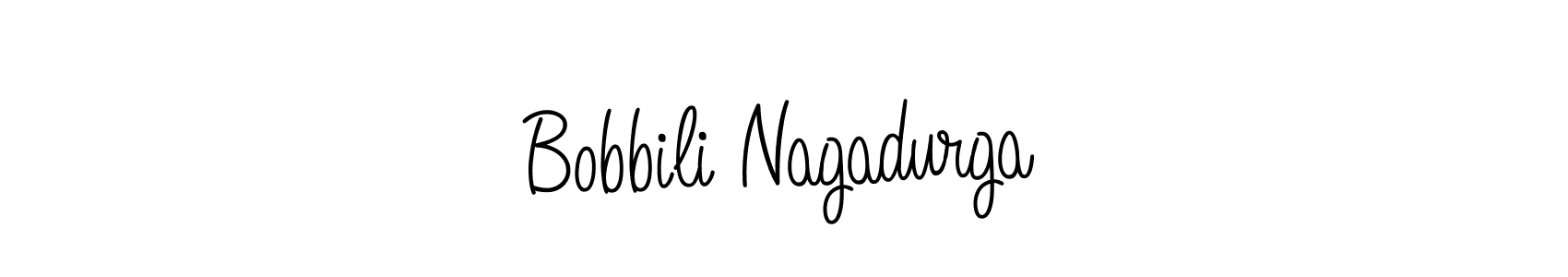 Create a beautiful signature design for name Bobbili Nagadurga. With this signature (Angelique-Rose-font-FFP) fonts, you can make a handwritten signature for free. Bobbili Nagadurga signature style 5 images and pictures png