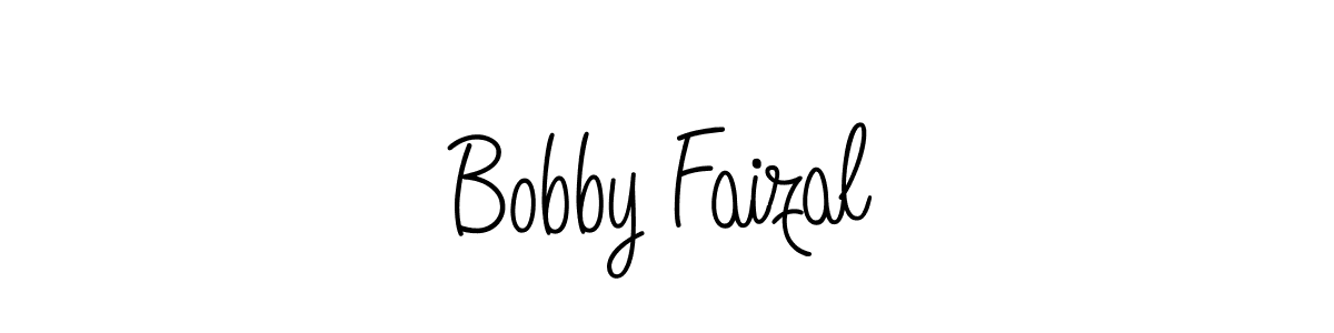 Use a signature maker to create a handwritten signature online. With this signature software, you can design (Angelique-Rose-font-FFP) your own signature for name Bobby Faizal. Bobby Faizal signature style 5 images and pictures png