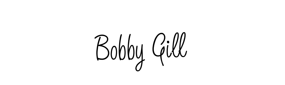 Use a signature maker to create a handwritten signature online. With this signature software, you can design (Angelique-Rose-font-FFP) your own signature for name Bobby Gill. Bobby Gill signature style 5 images and pictures png