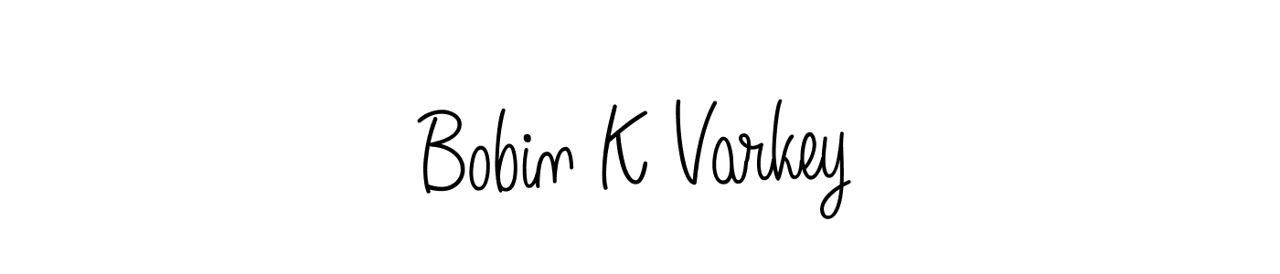 Create a beautiful signature design for name Bobin K Varkey. With this signature (Angelique-Rose-font-FFP) fonts, you can make a handwritten signature for free. Bobin K Varkey signature style 5 images and pictures png