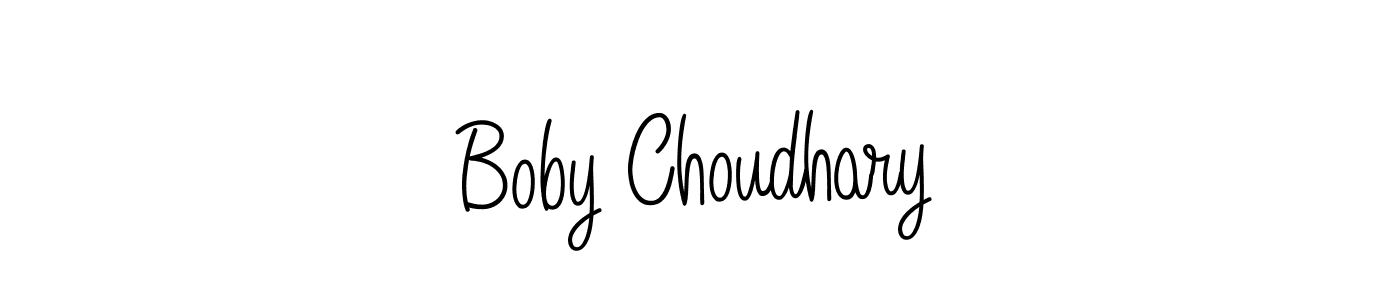 Boby Choudhary stylish signature style. Best Handwritten Sign (Angelique-Rose-font-FFP) for my name. Handwritten Signature Collection Ideas for my name Boby Choudhary. Boby Choudhary signature style 5 images and pictures png