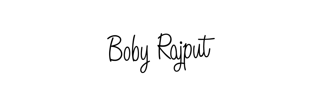 You should practise on your own different ways (Angelique-Rose-font-FFP) to write your name (Boby Rajput) in signature. don't let someone else do it for you. Boby Rajput signature style 5 images and pictures png
