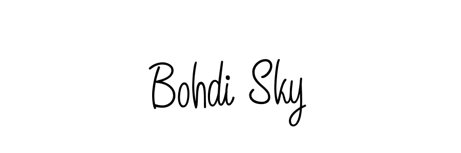 How to make Bohdi Sky name signature. Use Angelique-Rose-font-FFP style for creating short signs online. This is the latest handwritten sign. Bohdi Sky signature style 5 images and pictures png