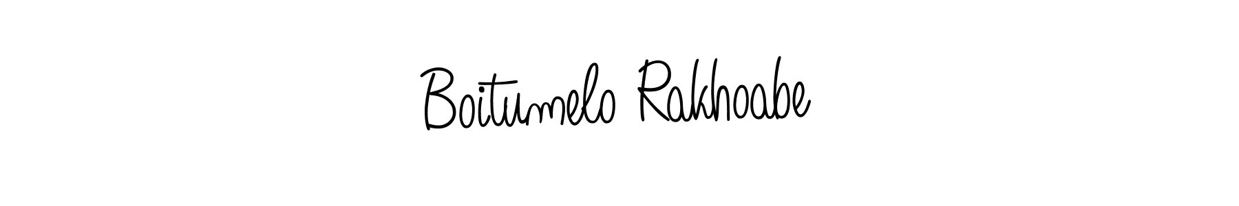 The best way (Angelique-Rose-font-FFP) to make a short signature is to pick only two or three words in your name. The name Boitumelo Rakhoabe include a total of six letters. For converting this name. Boitumelo Rakhoabe signature style 5 images and pictures png